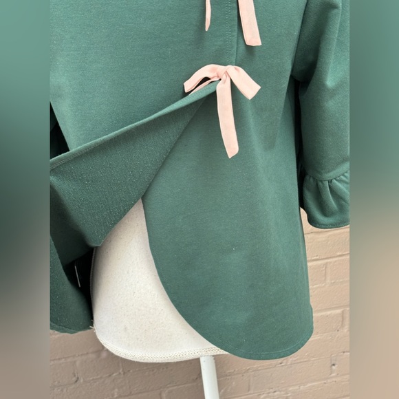 ModCloth Green back bow top M - Picture 5 of 8